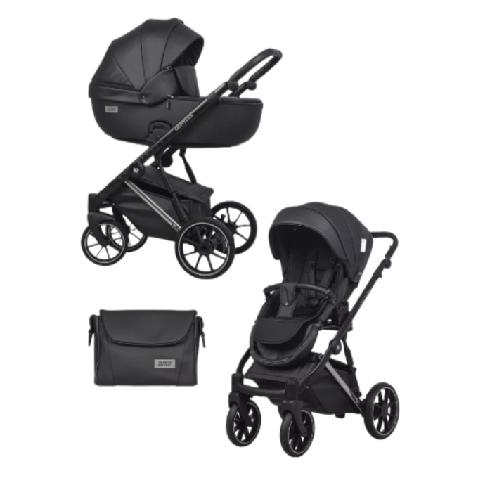 Коляска RIKO BASIC MONTANA PREMIUM SILVER 2 в 1 черный 5907729454136 Коляска RIKO BASIC MONTANA PREMIUM SILVER 2 в 1 черный 5907729454136