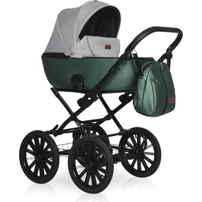 Коляска 2 в 1 RIKO BASIC OZON SHINE PRESTIGE 05 изумруд-серый 5901583378263 Коляска 2 в 1 RIKO BASIC OZON SHINE PRESTIGE 05 изумруд-серый 5901583378263