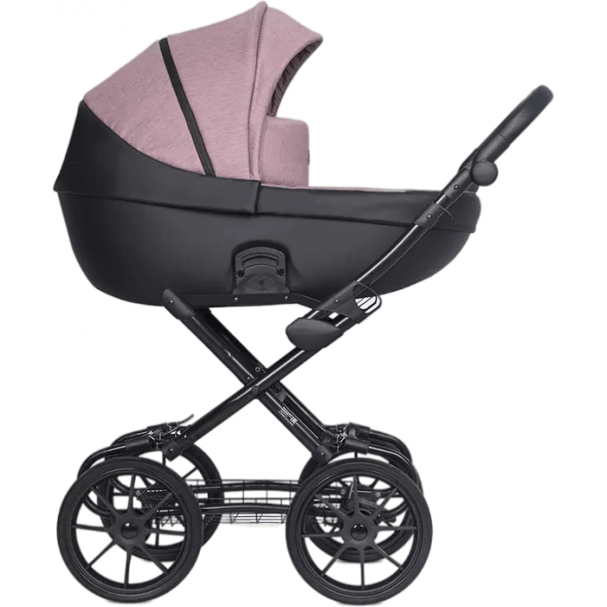 Коляска 2 В 1 RIKO BASIC PACCO CLASSIC 02 Pink (розовый-черный) 5907729453016 Коляска 2 В 1 RIKO BASIC PACCO CLASSIC 02 Pink (розовый-черный) 5907729453016