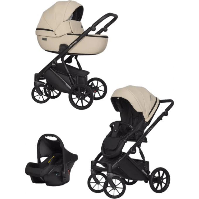 Коляска 3 В 1 RIKO BASIC MONTANA ECCO 15 Ivory beige (бежевый) 5907729452057 Коляска 3 В 1 RIKO BASIC MONTANA ECCO 15 Ivory beige (бежевый) 5907729452057